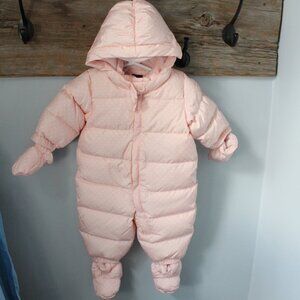 Gap Size 0-6M Pink /white dot  Bunting Snow Suit